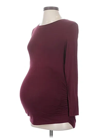 Pre-owned Old Navy - Maternity 3/4 Sleeve T-shirt In Burgundy