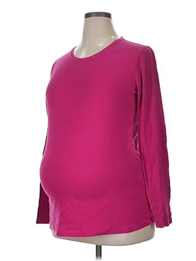 Pre-owned Old Navy - Maternity 3/4 Sleeve T-shirt In Burgundy
