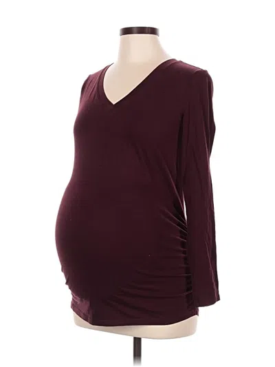 Pre-owned Old Navy - Maternity 3/4 Sleeve T-shirt In Burgundy