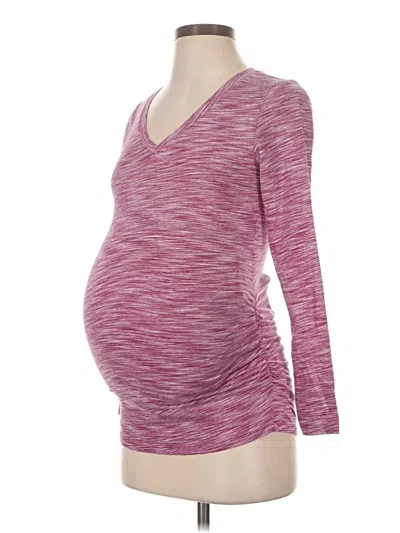 Pre-owned Old Navy - Maternity 3/4 Sleeve T-shirt In Burgundy