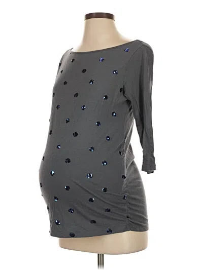 Pre-owned Old Navy - Maternity 3/4 Sleeve T-shirt In Gray