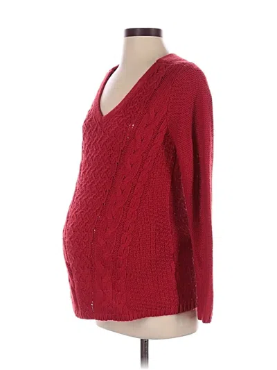 Pre-owned Old Navy - Maternity Cardigan Sweater In Red
