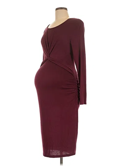 Pre-owned Old Navy - Maternity Cocktail Dress In Burgundy