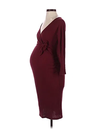 Pre-owned Old Navy - Maternity Cocktail Dress In Burgundy