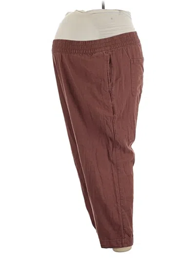 Pre-owned Old Navy - Maternity Linen Pants In Brown