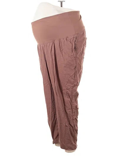 Pre-owned Old Navy - Maternity Linen Pants In Brown