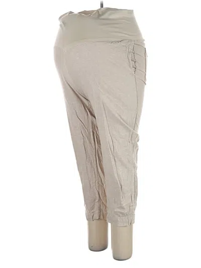 Pre-owned Old Navy - Maternity Linen Pants In Tan