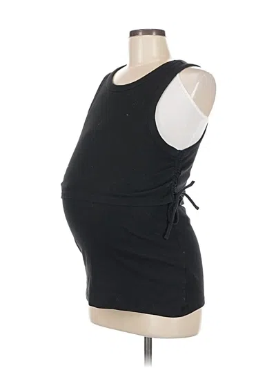 Pre-owned Old Navy - Maternity Long Sleeve Top Black Crew Neck Tops