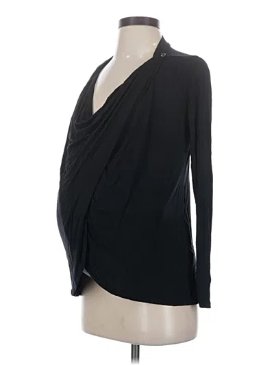 Pre-owned Old Navy - Maternity Long Sleeve Top Black Plunge Neckline Tops