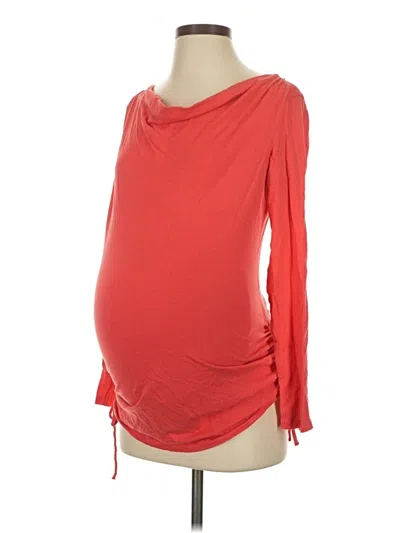 Pre-owned Old Navy - Maternity Long Sleeve Top Red Cowl Neck Tops