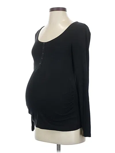 Pre-owned Old Navy - Maternity Long Sleeve T-shirt In Black