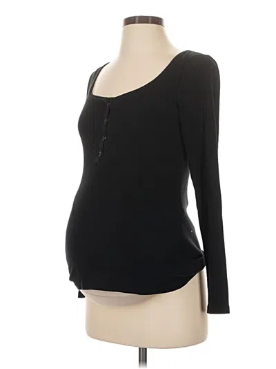 Pre-owned Old Navy - Maternity Long Sleeve T-shirt In Black