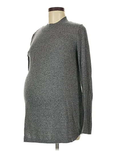 Pre-owned Old Navy - Maternity Long Sleeve T-shirt In Gray