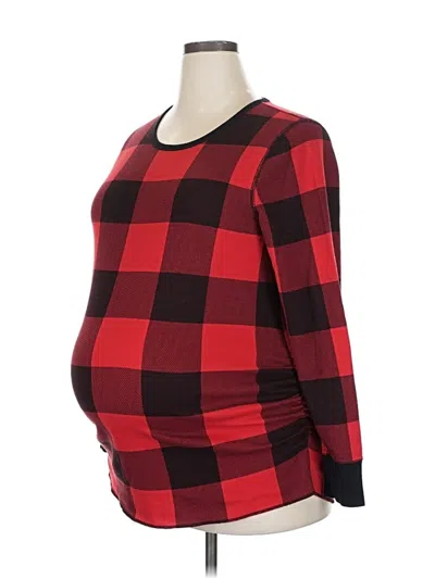 Pre-owned Old Navy - Maternity Long Sleeve T-shirt In Red