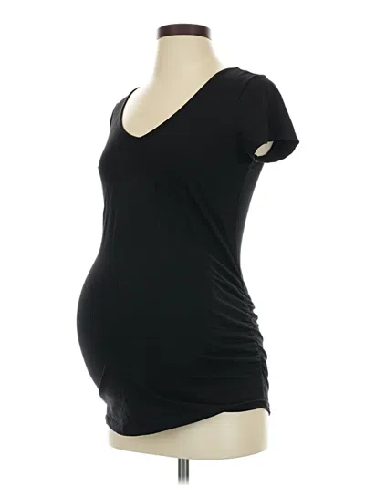 Pre-owned Old Navy - Maternity Short Sleeve Top Black Scoop Neck Tops