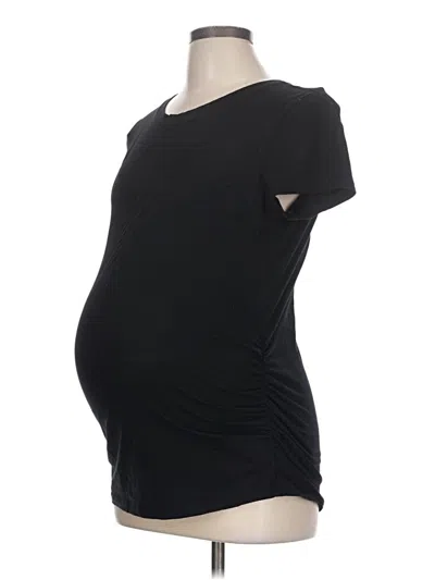 Pre-owned Old Navy - Maternity Short Sleeve Top Black Scoop Neck Tops