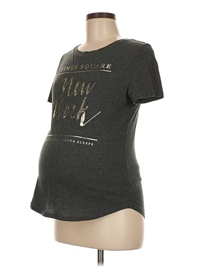 Pre-owned Old Navy - Maternity Short Sleeve T-shirt In Gray
