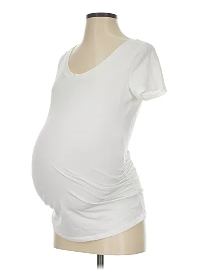 Pre-owned Old Navy - Maternity Short Sleeve T-shirt In Ivory