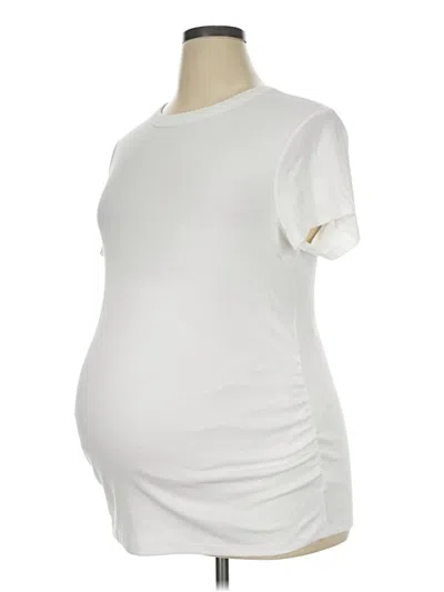 Pre-owned Old Navy - Maternity Short Sleeve T-shirt In Ivory
