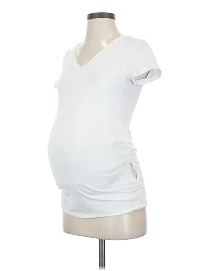 Pre-owned Old Navy - Maternity Short Sleeve T-shirt In White