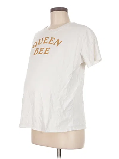 Pre-owned Old Navy - Maternity Short Sleeve T-shirt In White