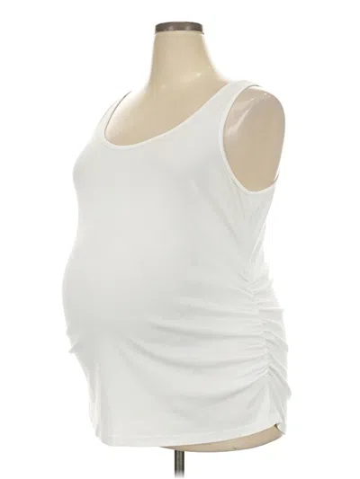 Pre-owned Old Navy - Maternity Sleeveless T-shirt In Ivory