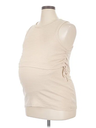 Pre-owned Old Navy - Maternity Sleeveless T-shirt In Tan