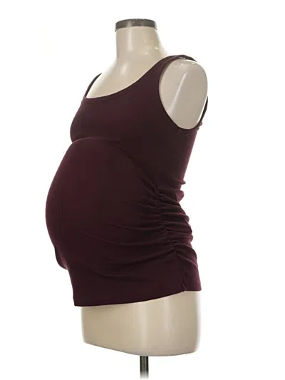 Pre-owned Old Navy - Maternity Tank Top Burgundy Strapless Neckline Tops