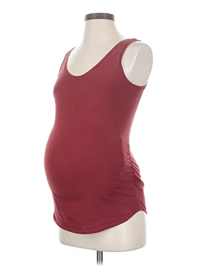 Pre-owned Old Navy - Maternity Tank Top Burgundy Strapless Neckline Tops