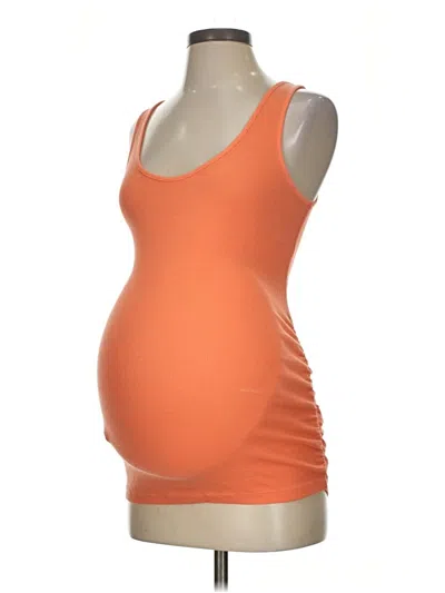 Pre-owned Old Navy - Maternity Tank Top Orange Strapless Neckline Tops