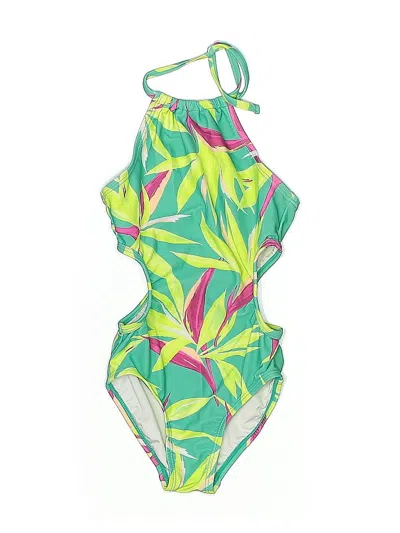 Pre-owned Old Navy One Piece Swimsuit In Green