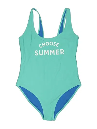Pre-owned Old Navy One Piece Swimsuit In Green