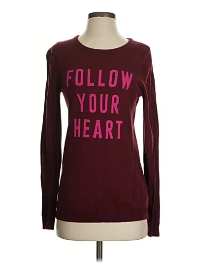 Pre-owned Old Navy Pullover Sweater In Burgundy