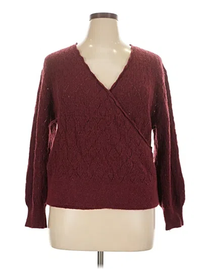 Pre-owned Old Navy Pullover Sweater In Burgundy