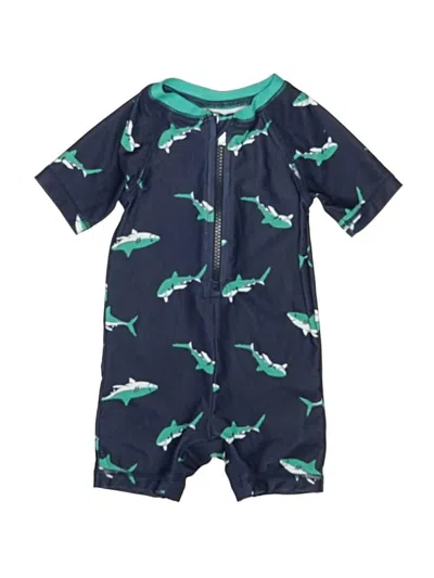 Pre-owned Old Navy Babies' Rash Guard In Blue