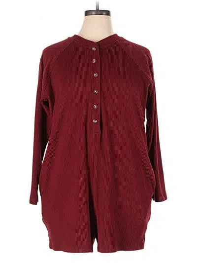 Pre-owned Old Navy Romper In Burgundy