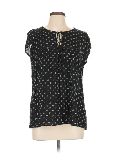 Pre-owned Old Navy Short Sleeve Blouse In Black