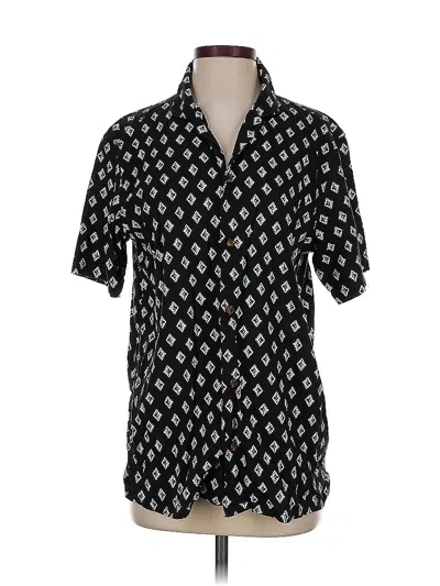 Pre-owned Old Navy Short Sleeve Blouse In Black
