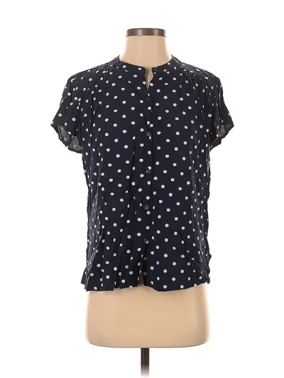 Pre-owned Old Navy Short Sleeve Blouse In Black