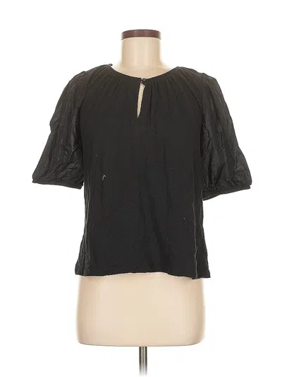 Pre-owned Old Navy Short Sleeve Blouse In Black