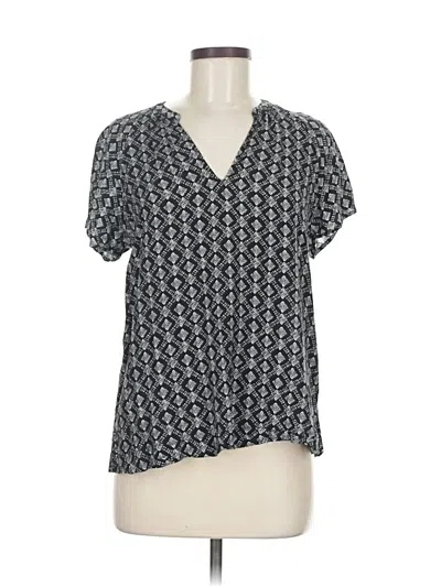 Pre-owned Old Navy Short Sleeve Blouse In Black