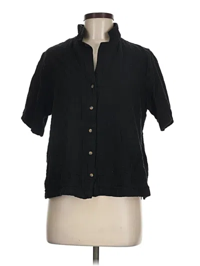 Pre-owned Old Navy Short Sleeve Blouse In Black