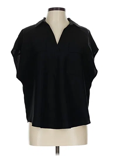Pre-owned Old Navy Short Sleeve Blouse In Black