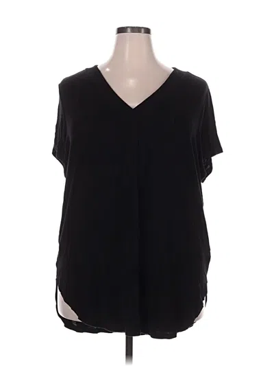 Pre-owned Old Navy Short Sleeve Blouse In Black