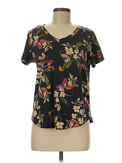 Pre-owned Old Navy Short Sleeve Blouse In Black