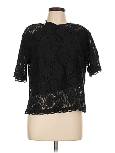 Pre-owned Old Navy Short Sleeve Blouse In Black