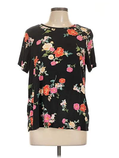 Pre-owned Old Navy Short Sleeve Blouse In Black