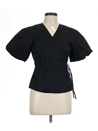 Pre-owned Old Navy Short Sleeve Blouse In Black