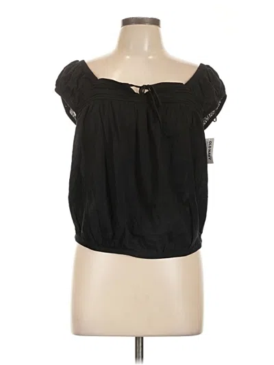 Old Navy Short Sleeve Blouse In Black