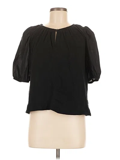 Pre-owned Old Navy Short Sleeve Blouse In Black